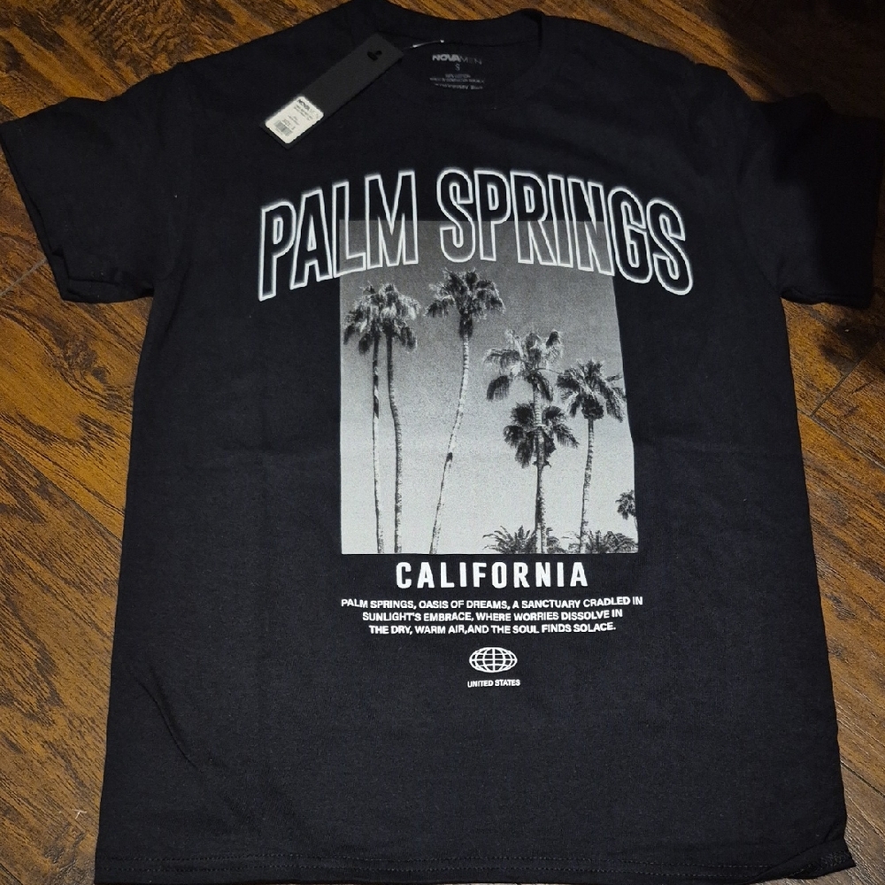NOVA MEN Black Palm Springs Tee